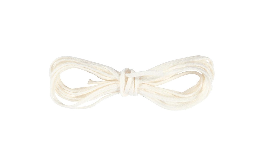 Creativ Company Mèches pour bougie 3 m x 2 mm, Blanc