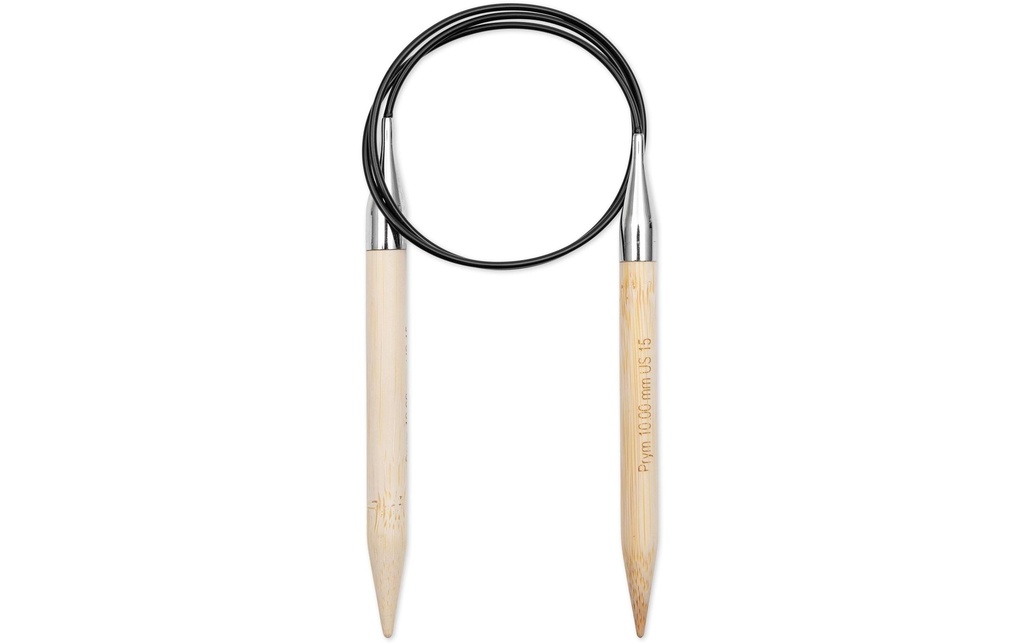 Prym 1530 Aiguille à tricoter circulaire BAMBUS 10.00 mm, 80 cm