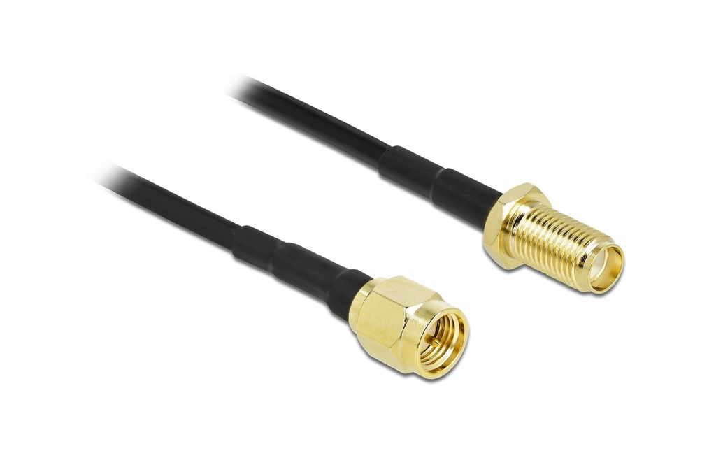 Delock Câbles d’antenne LTE/5G, CFD/LRM100 SMA à SMA, 2 m