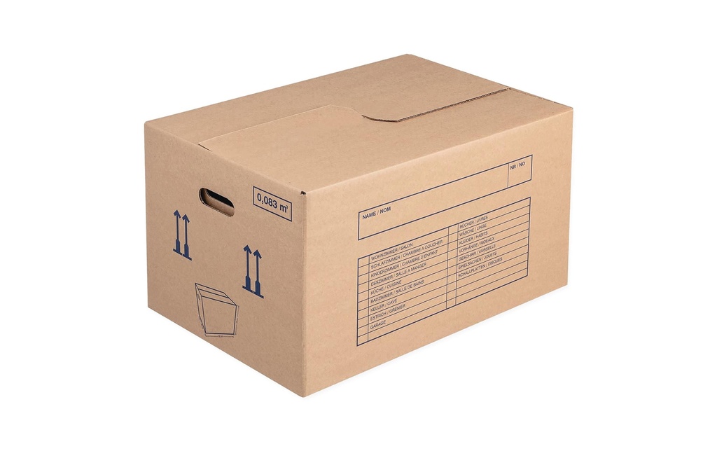 Brieger Carton de déménagement 57 x 39 x 34 cm, Brun 1 pièce