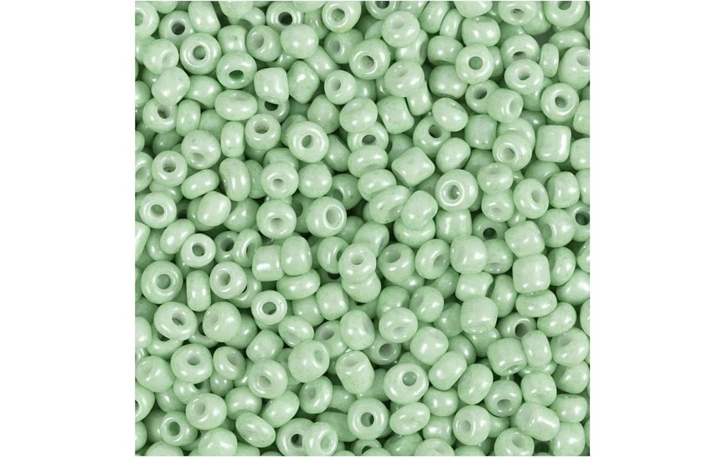 Creativ Company Perles de rocaille Perles de verre Vert clair