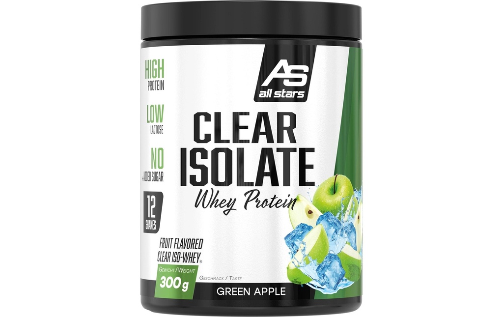 All Stars Poudre Clear Isolate Whey Protein Vert Pomme 300 g
