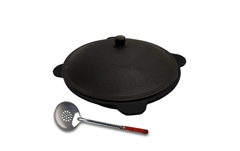 GRILLPETER Kazan ouzbek avec écumoire 12 L