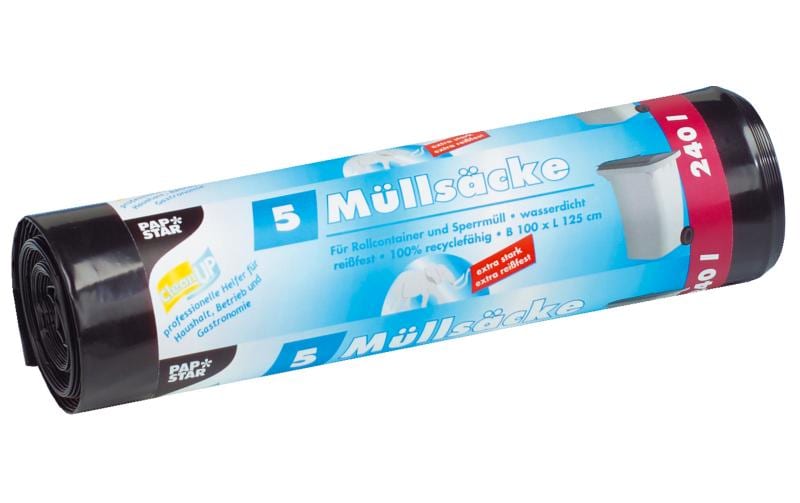 Weita Sac à ordures ménagères Papstar 240 l, 5 Pièce/s