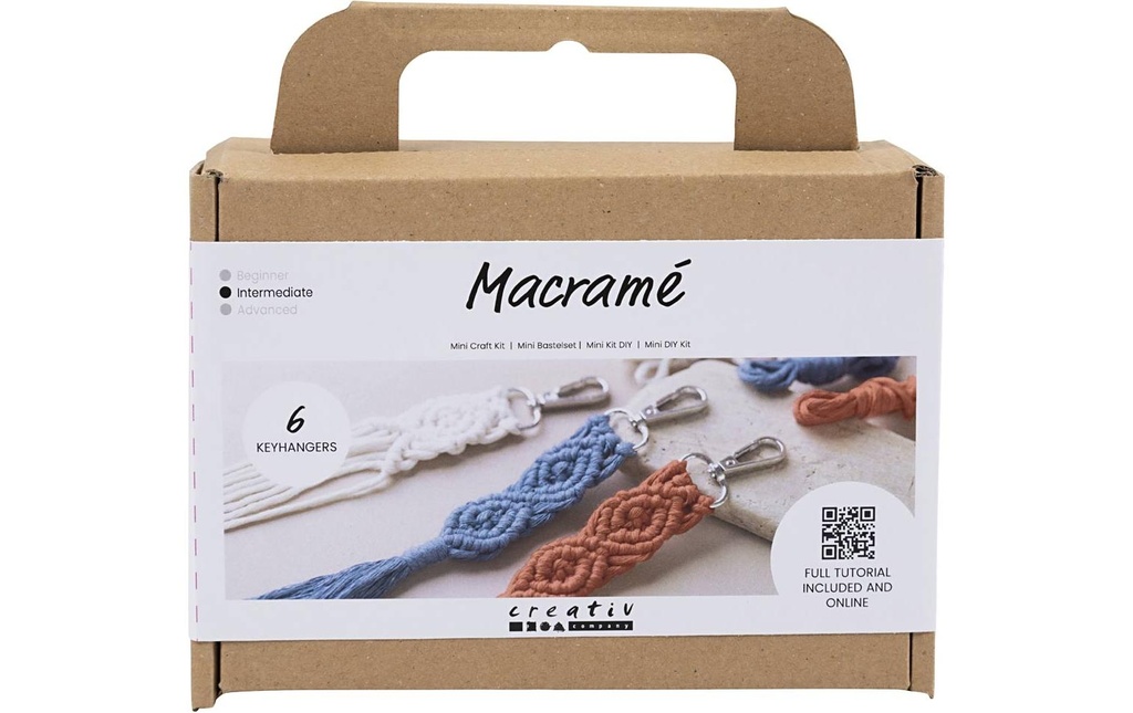 Creativ Company Kits de bricolage Mini Macramé Porte-clés