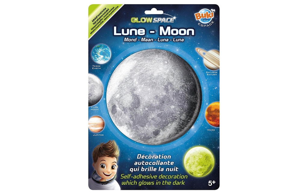 Buki Tatouage mural Autoluminescent lune