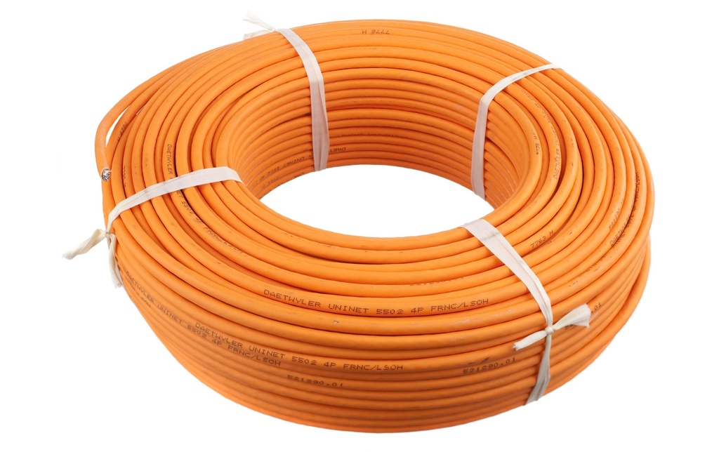 Dätwyler IT Infra Câble de pose CU 7702 4P Cat 7A, S/FTP, 500 m, Orange
