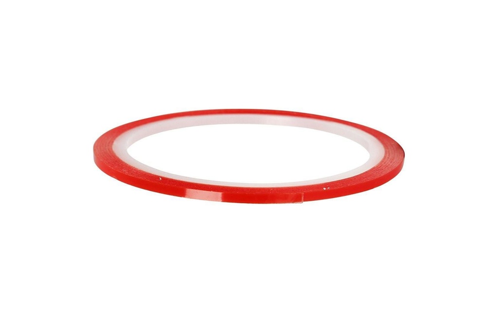 Creativ Company Ruban adhésif double-face 3 mm 10 m, transparent; rouge
