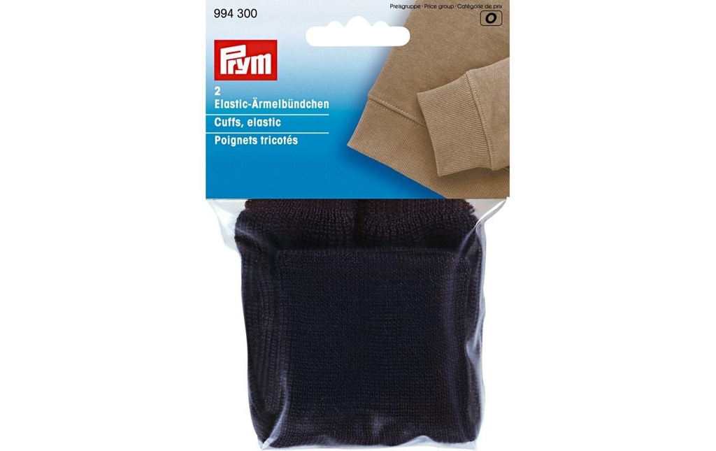 Prym Bande élastique Poignets Noir, 9 cm