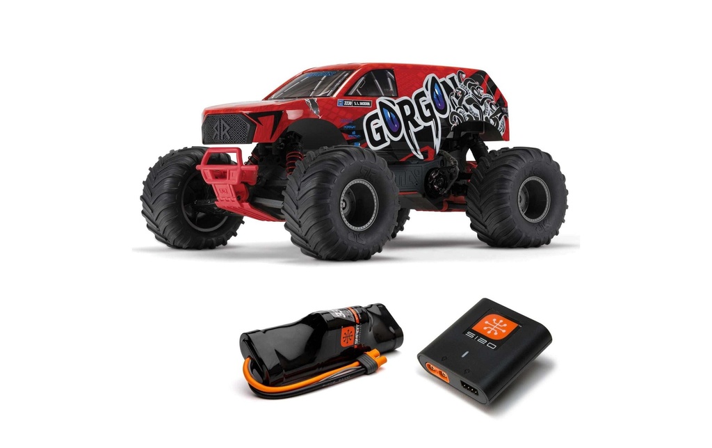 Arrma Monster Truck Gorgon MEGA 550 RWD Rouge, RTR, 1:10