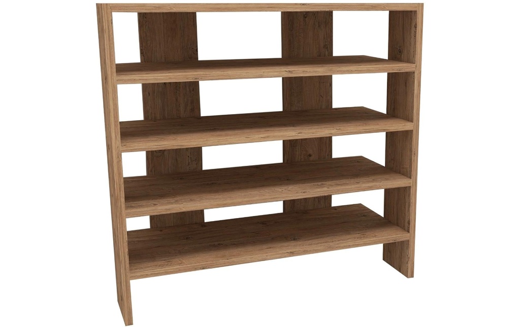 Woody Fashion Étagère à chaussures Sargel – Pin atlantique 75.6 x 72 cm, Brun