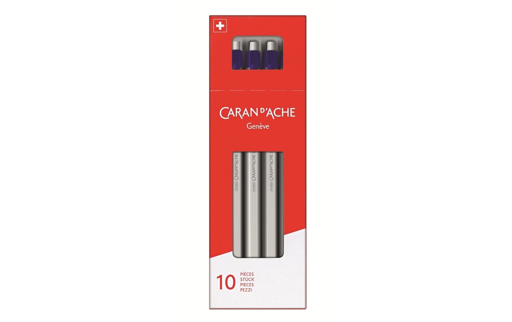 Caran d'Ache Stylo bille Sens unique 825 Carton de 10, bleu