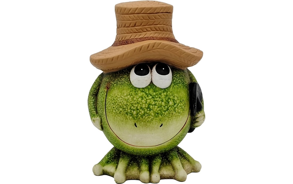 Dameco Figure décorative Grenouille avec chapeau 16 x 16.5 x 23.2 cm