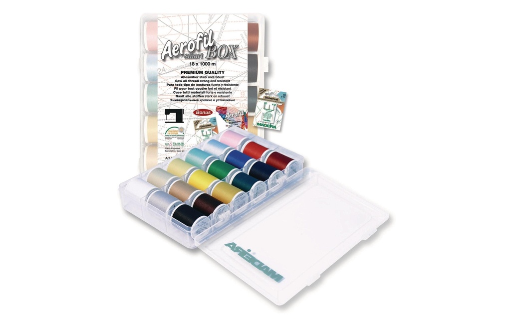 Madeira Fil à coudre, à quilter et à surjeter Aerofil Smartbox Multicolore