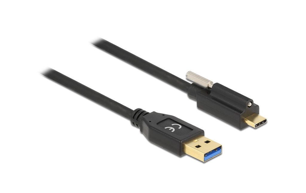 Delock Câble USB 3.1 vis en haut USB-A - USB-C 0.5 m