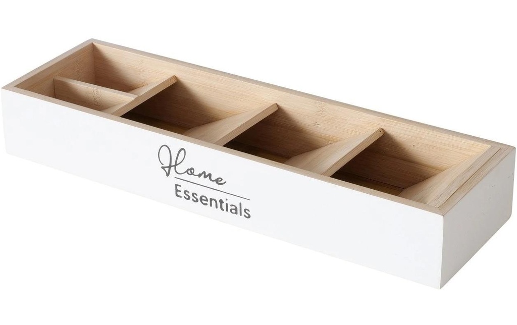 Boltze Caisse de rangement Essentials 40 x 12 cm, Blanc
