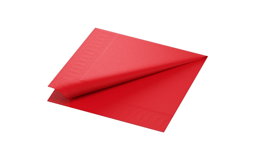 Duni Serviettes en papier 213103 40 cm x 40 cm, 250 Pièce/s, Rouge