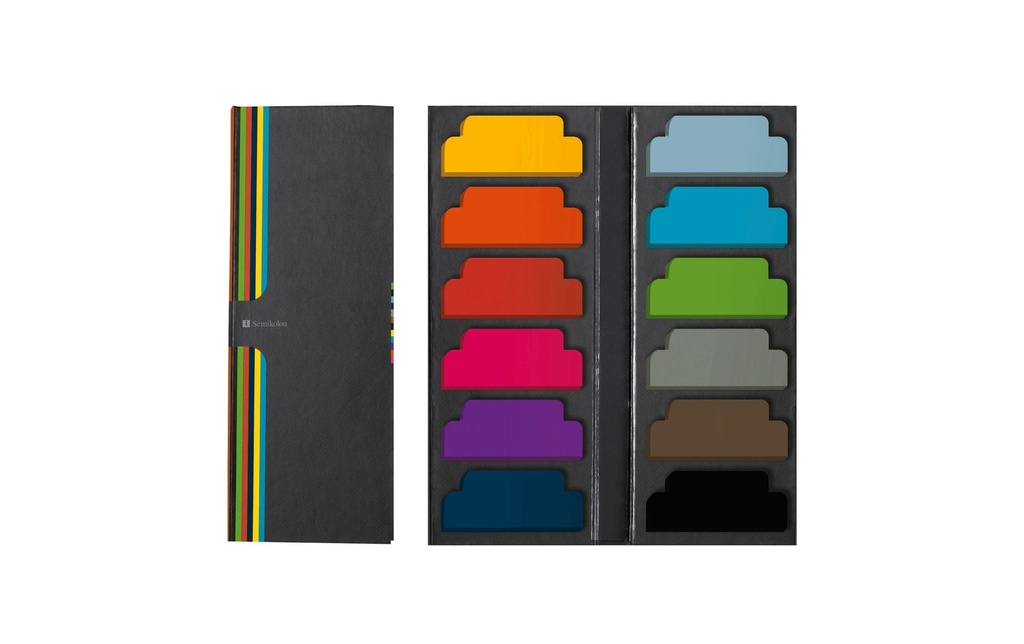 Semikolon Marque-page En 12 couleurs 6 x 16 cm