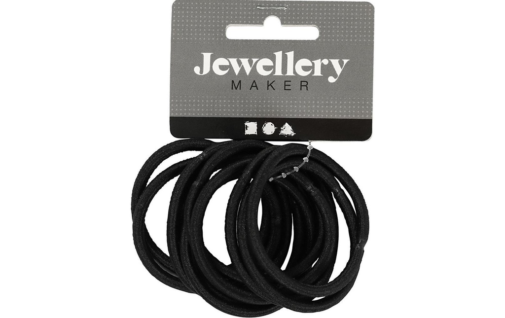 Creativ Company Élastique pour cheveux 4,5 cm, 10 pièces, noir