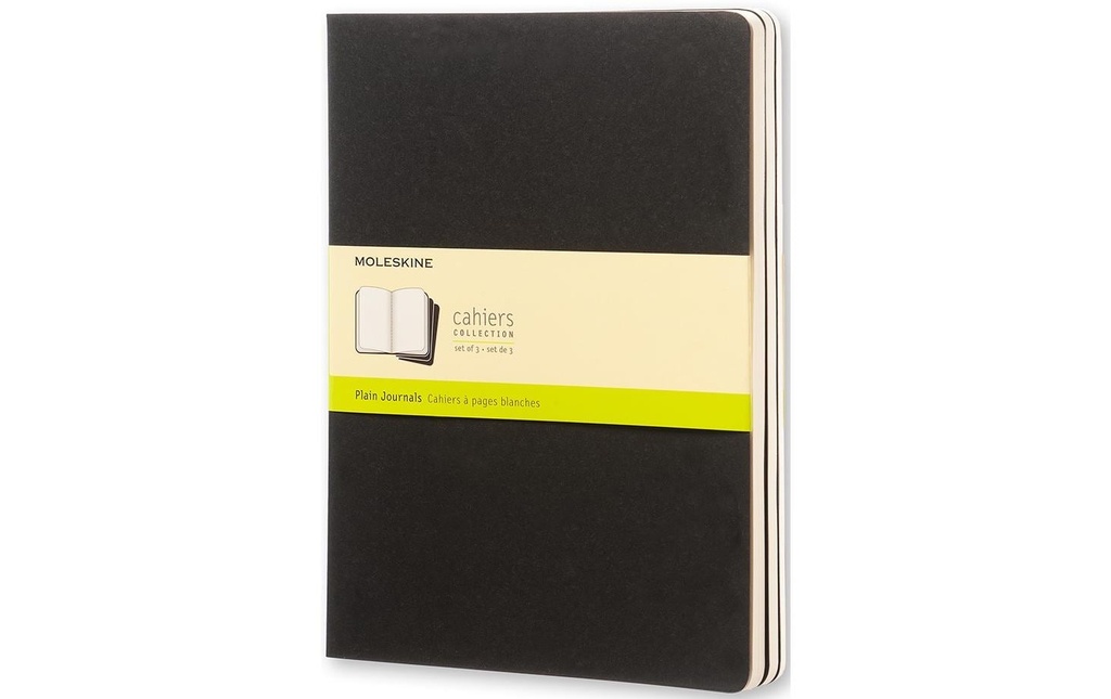 MOLESKINE Cah.note Cahier XL bla.noir (3 pces)
