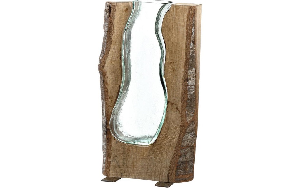 LEONARDO Vase Casolare 36 cm 1 pièce, Transparent ; Marron