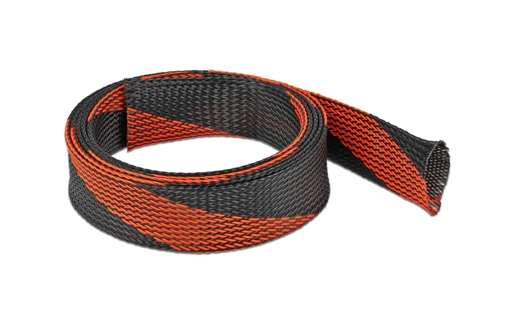 Delock Gaine de câble extensible, 2 m x 38  mm Rouge Noir