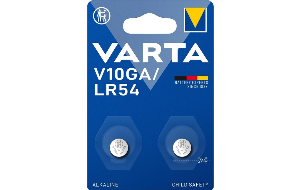 Varta Pile bouton V10GA / LR54 , 2 Pièce/s