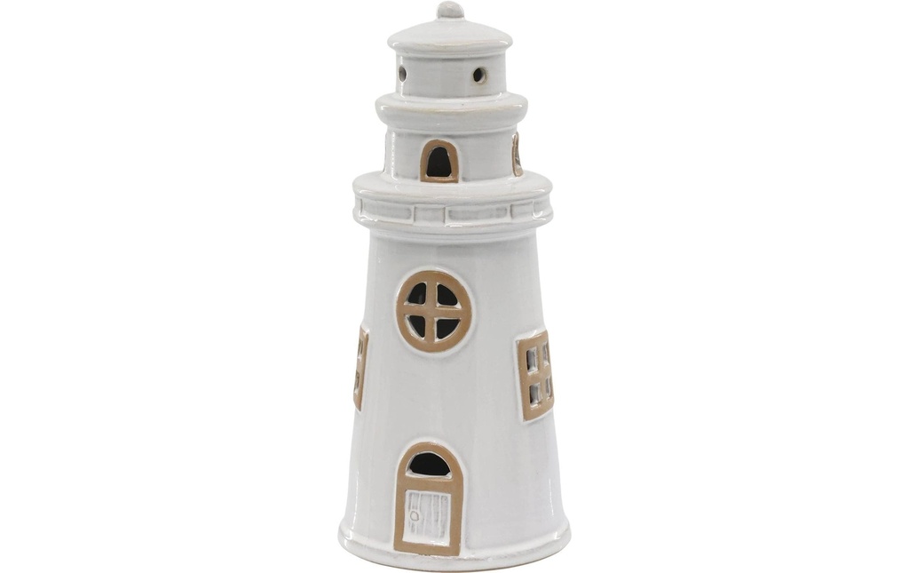 Chic Antique Objet à exposer Phare avec LED 22 cm, Crème