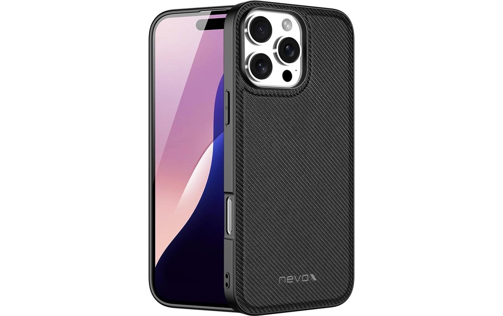 Nevox Coque arrière StyleShell Nylo iPhone 16 Pro Max Noir
