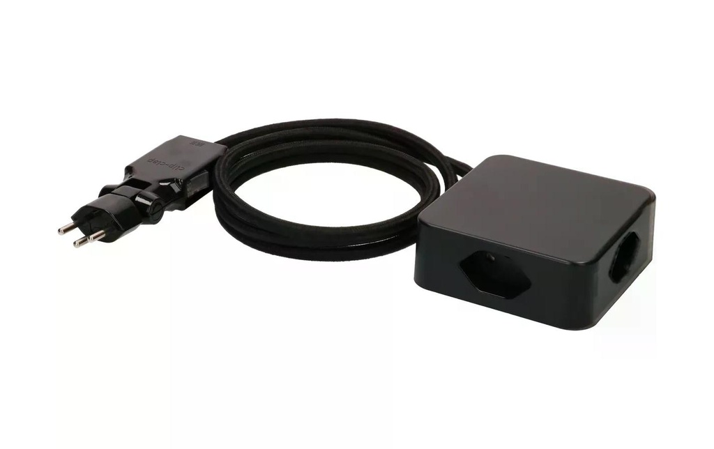 maxTex Bloc multiprises Cube 4x T13, noir/noir