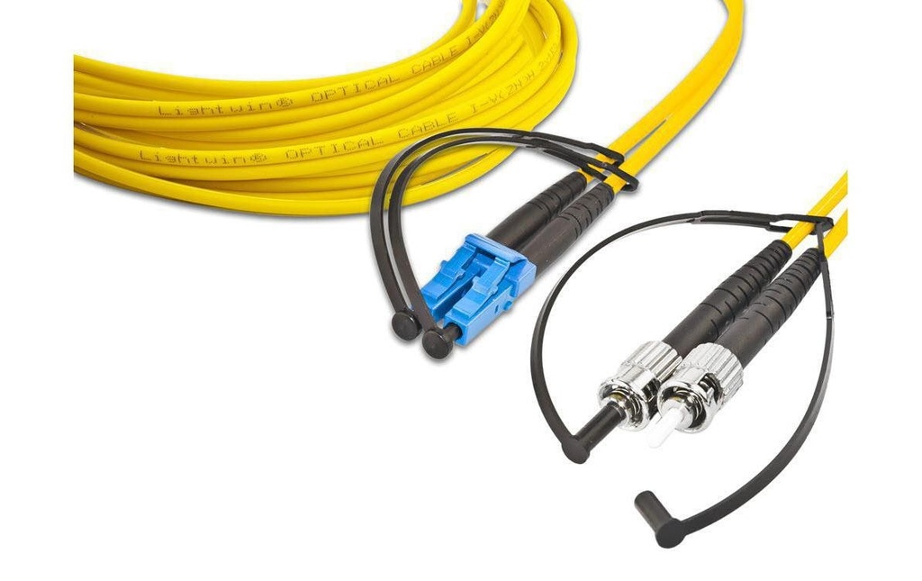 Lightwin Câble patch à fibre optique Singlemode LC – ST, OS2, Duplex, 2 m
