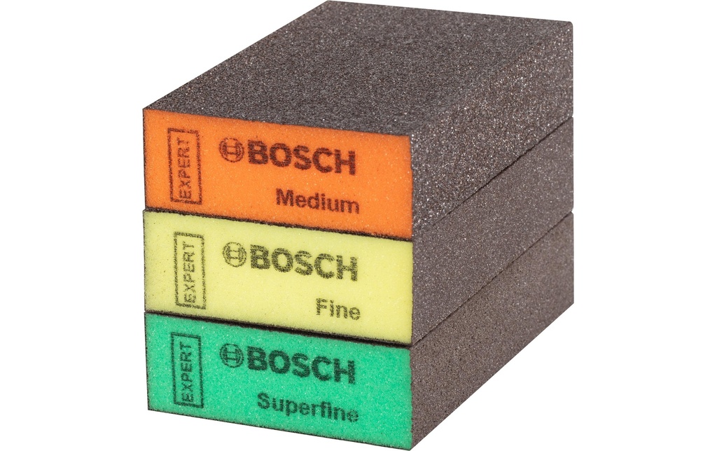 Bosch Professional Bloc de ponçage universel Kit Expert S471, 3 pièces, 69 x 97 x 26 mm
