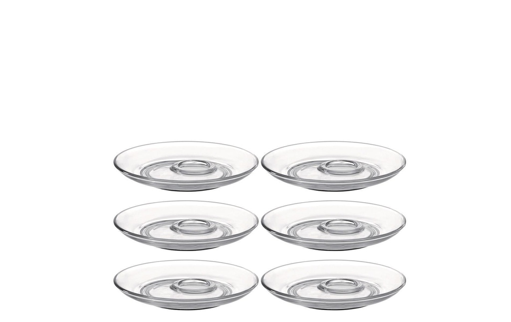 LEONARDO Soucoupe Senso Ø 14.5 cm, 6 Pièce/s, Transparent
