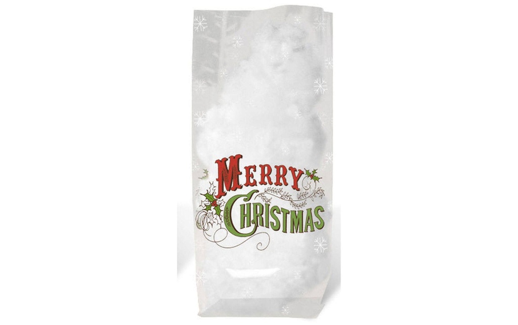 URSUS Emballage des biscuits Merry Christmas 11.5 cm x 19 cm