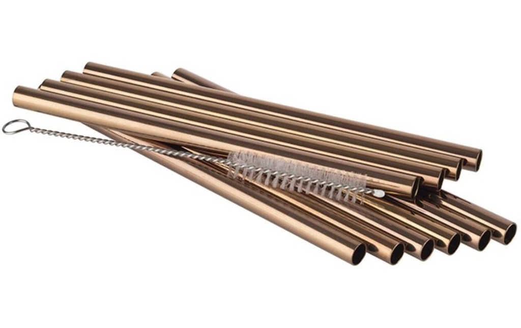 APS Paille Lot de 11, 15 cm, look cuivre