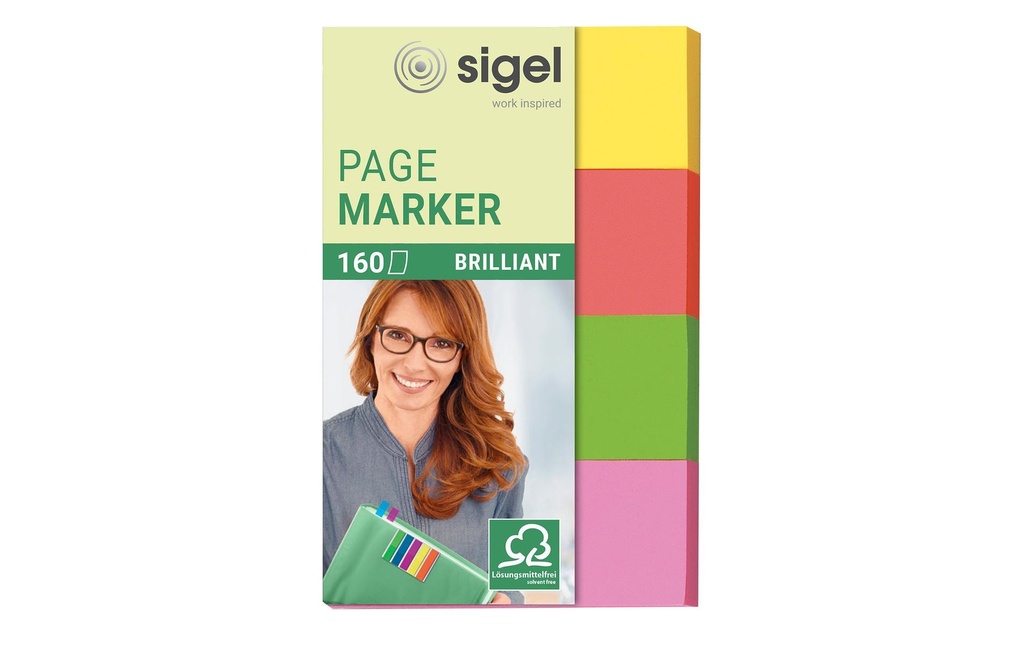 SIGEL Notes adhésives brillant 4coul (160 pces)