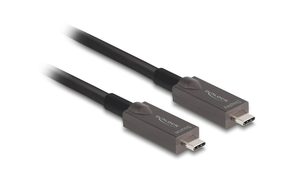 Delock Câble optique 4K 10Gbps USB type C - USB type C, 8 m
