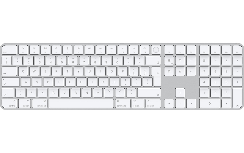 Apple Magic Keyboard avec Touch ID et pavé numérique disposition CH