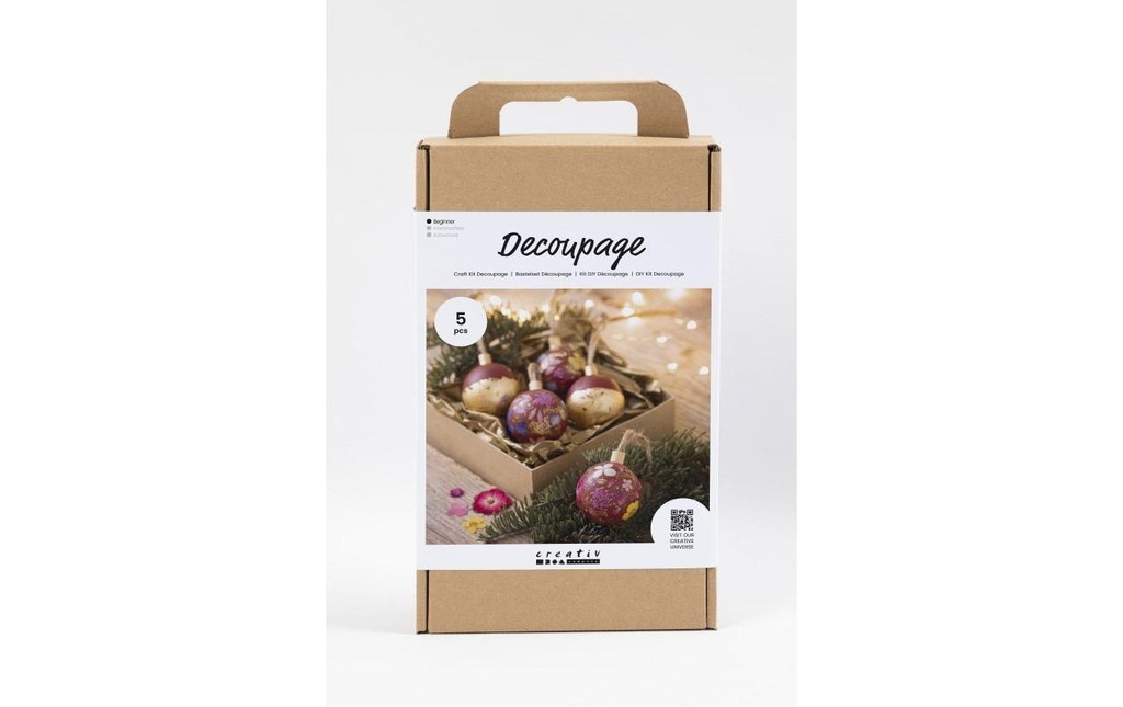 Creativ Company Kits de bricolage Boules de Noël Fleurs séchées