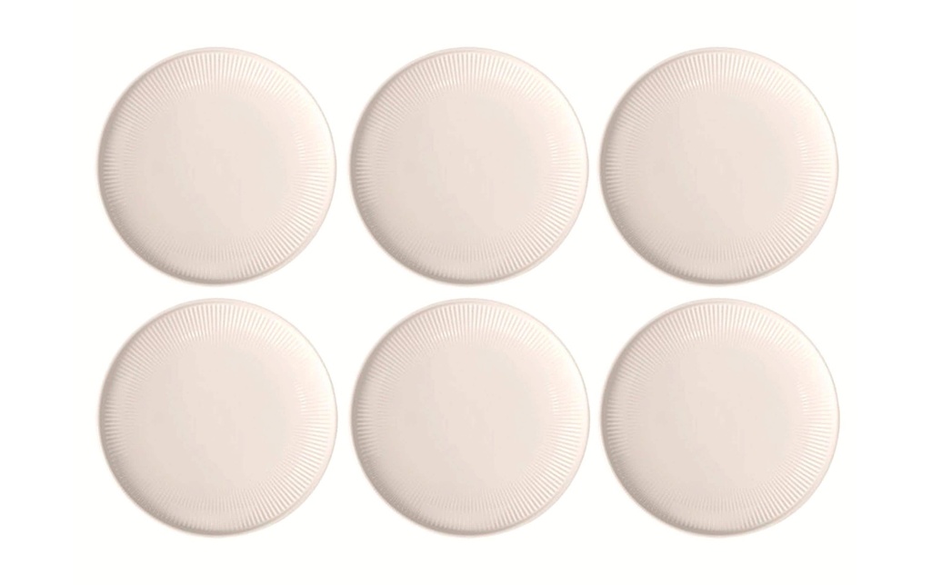 Villeroy & Boch Assiettes pour le petit-déjeuner et à dessert Afina Ø 22 cm, 6 Pièce/s,Blanc