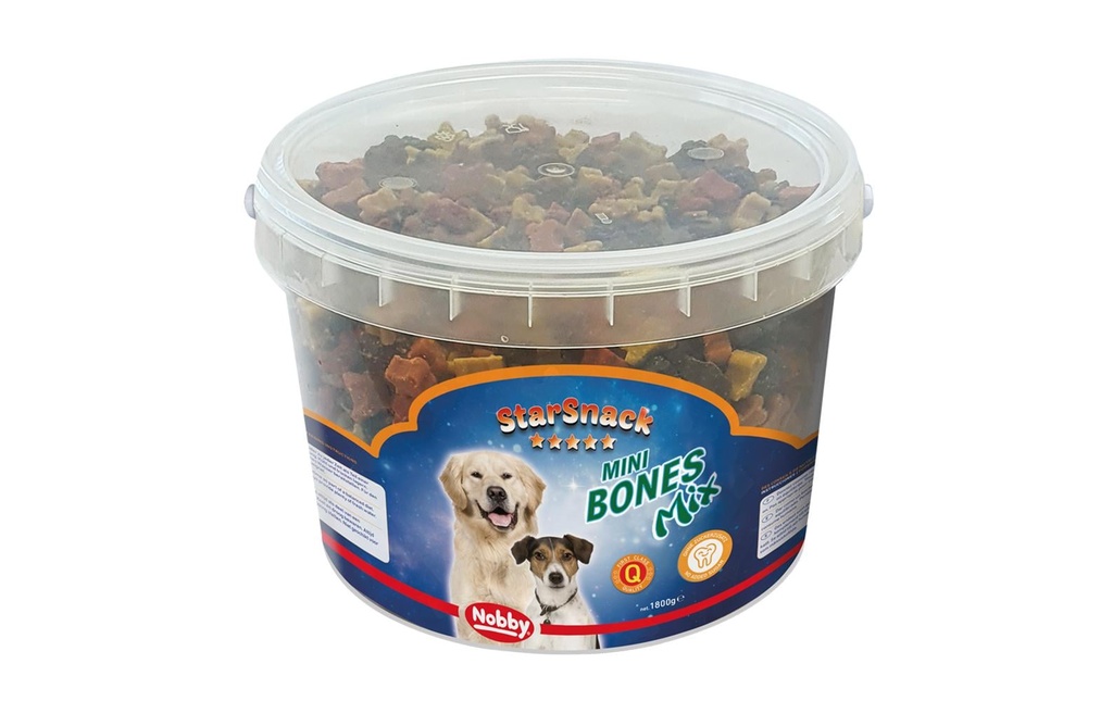 Nobby Friandise StarSnack Mini Bones Mix seau, 1,8 kg
