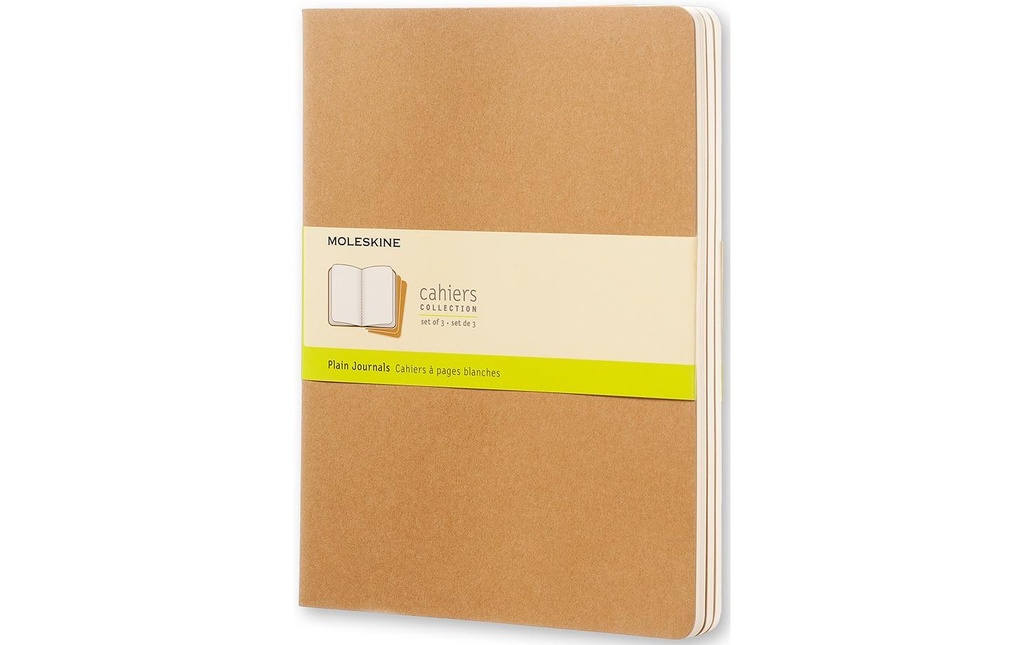 MOLESKINE Cah.note Cahier XL bla.beige (3 pces)