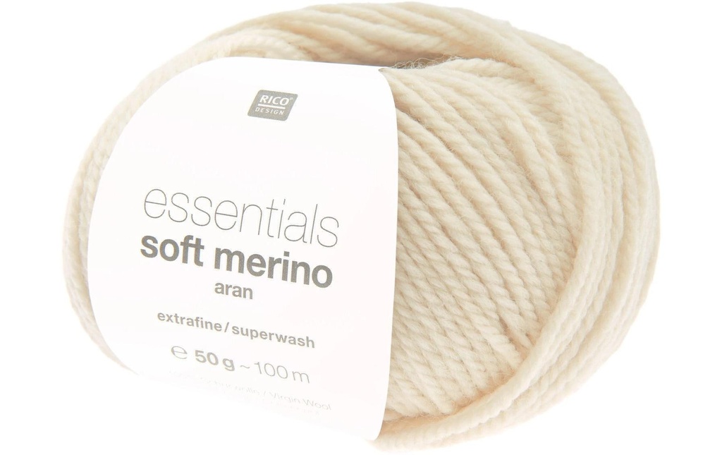Rico Design Laine Soft Merino aran 50 g, Crème