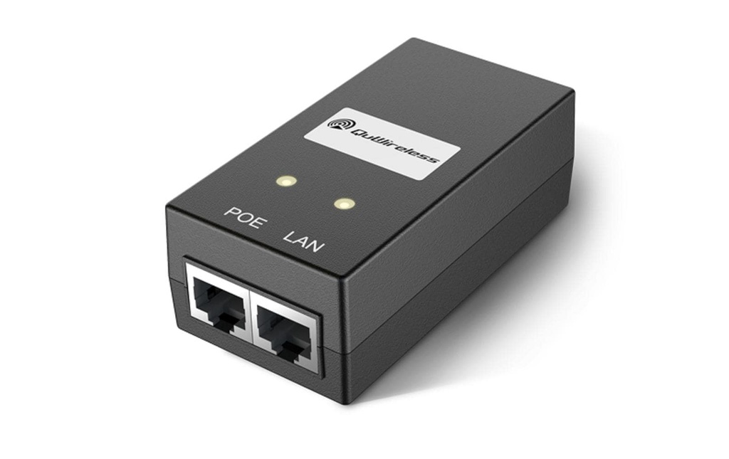 QuWireless Injecteur PoE QuPSU P248E Passif PoE 24V, 0,8A