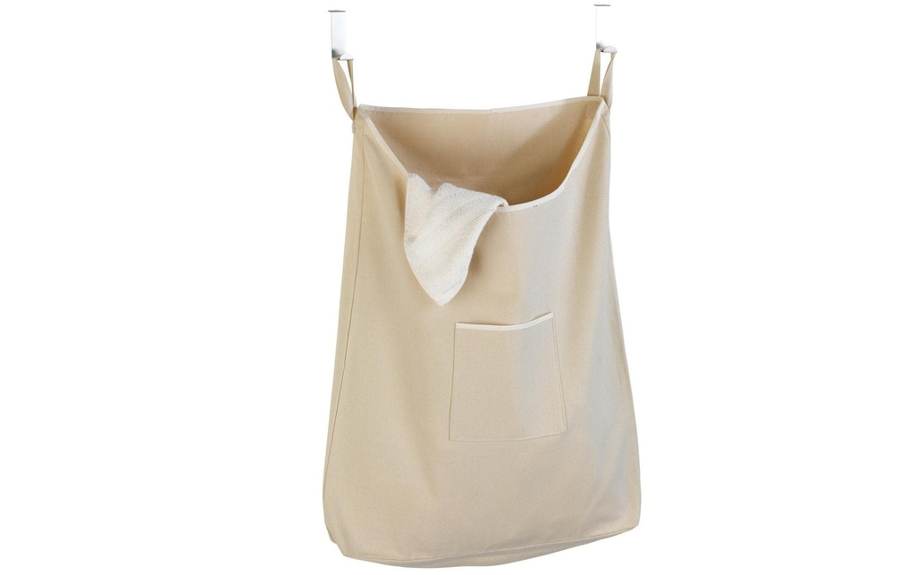 Wenko Corbeille à lessive Canguro  65 l, Beige/Argenté