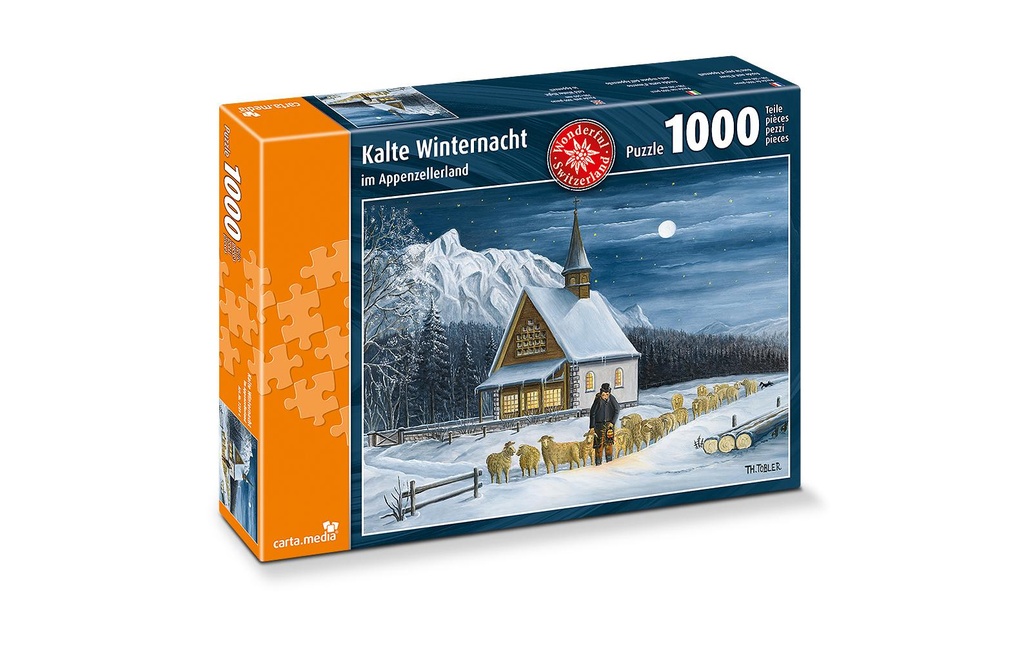 Carta.Media Puzzle Nuit d'hiver dans le pays d'Appenzell 1000 pièces