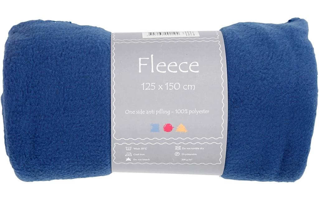 Creativ Company Polaire 150 cm x 125 cm, Bleu
