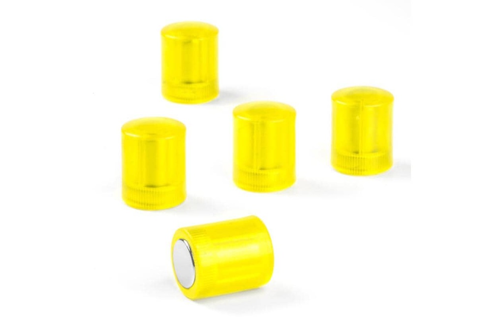 supermagnete Aimant Cylindrique 5 Pièce/s, Jaune/Transparent