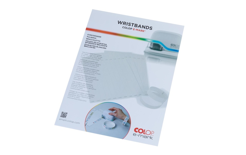 Colop Nastro di Bast e-mark Create Wristbands, 19 x 250 mm