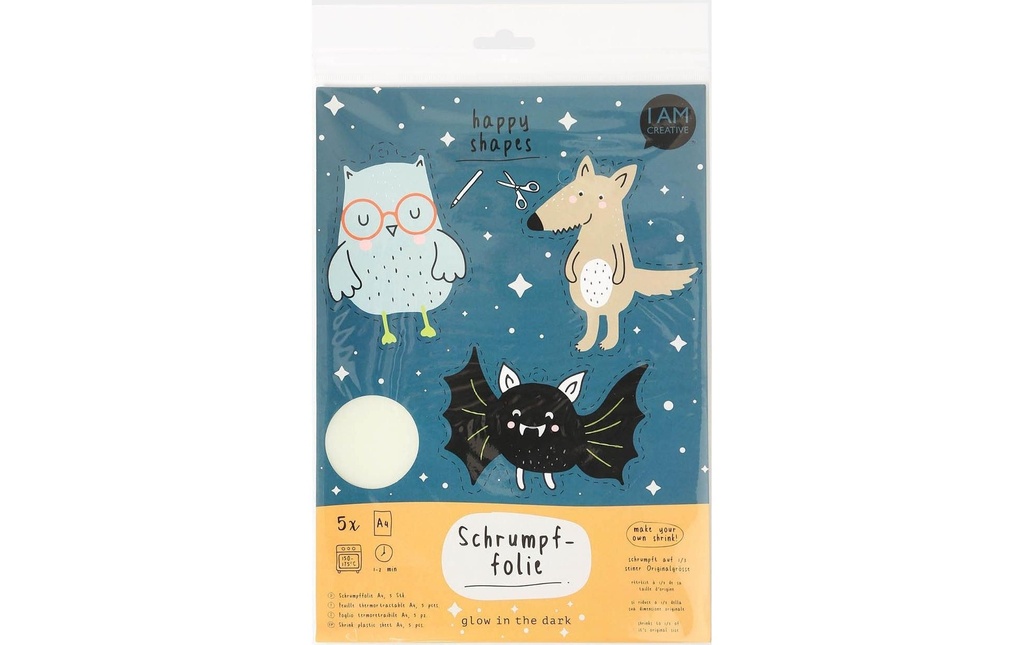 I AM CREATIVE Film rétractable Glow in the dark A4, 1 Pièce/s, Blanc